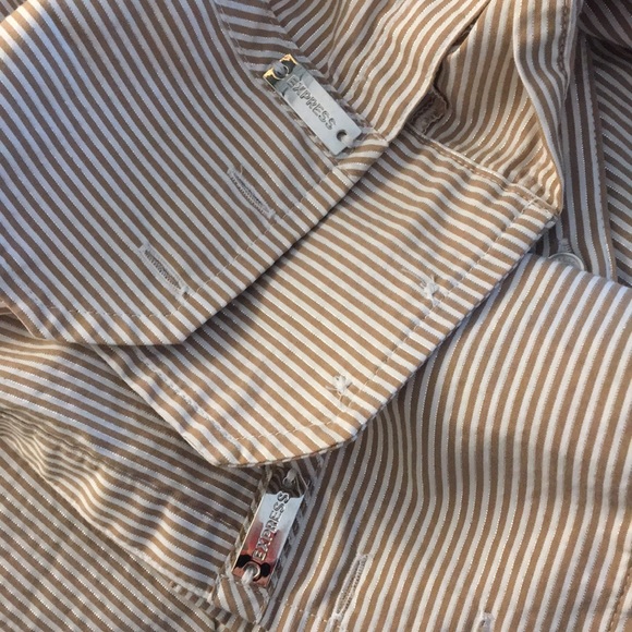 Express Stretch Button Down Blouse - Picture 7 of 12